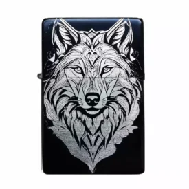 Tattoo Wolf Design Feuerzeug personalisierbar