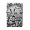 Happy Easter Feuerzeug mit Hase und Ostereier-Design, personalisierbar