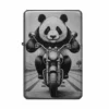 Motorradfahrender Panda-Feuerzeug mit Gravur-Option, lustiges Design